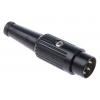 RS PRO Zástrčka DIN, řada: 611, počet kontaktů: 4, velikost: Standard, 34 V ac/dc, orientace těla: Rovný 2A DIN 45322,