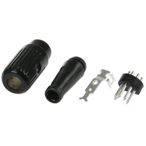 RS PRO Zástrčka DIN, řada: 611, počet kontaktů: 5, velikost: Standard, 34 V ac/dc, orientace těla: Rovný 2A DIN 41524,