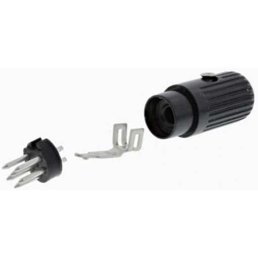 RS PRO Zástrčka DIN, řada: 611, počet kontaktů: 6, velikost: Standard, 34 V ac/dc, orientace těla: Rovný 2A DIN 45326,