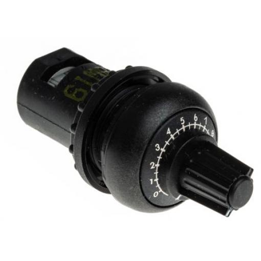 Potenciometr, průměr hřídele: 29.5 mm, řada: RMQ-Titan 10 kΩ 0.5 W 232233 M22S-R10K Rotační, Přední montáž Eaton