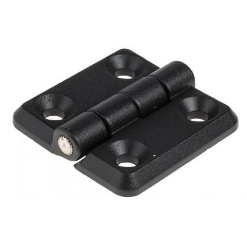 Kloubový závěs Výkyvné Patka, Práškové lakování, Tlakově litý zinek Pevný Šroubová, délka: 50 mm x 50 mm x 12 mm RS PRO