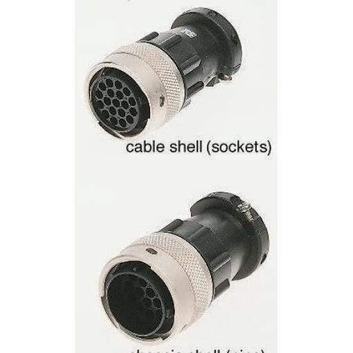 Kulatý konektor, počet kontaktů: 12, Kabel, velikost: Standard ITT Cannon, pohlaví kontaktu: Vnitřní, orientace těla: