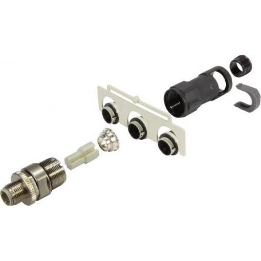 Kulatý konektor, počet kontaktů: 4, Kabel, velikost: M12 HARTING, pohlaví kontaktu: Vnější, orientace těla: Rovný
