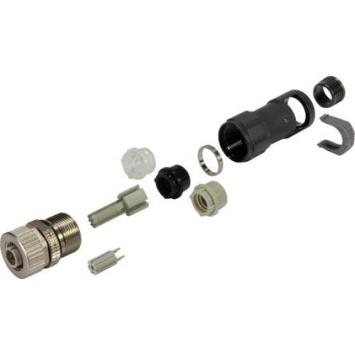 Kulatý konektor, počet kontaktů: 4, Kabel, velikost: M12 HARTING, pohlaví kontaktu: Vnitřní, orientace těla: Rovný