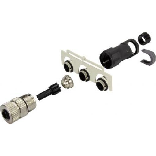 Kulatý konektor, počet kontaktů: 5, Kabel, velikost: M12 HARTING, pohlaví kontaktu: Vnitřní, orientace těla: Rovný