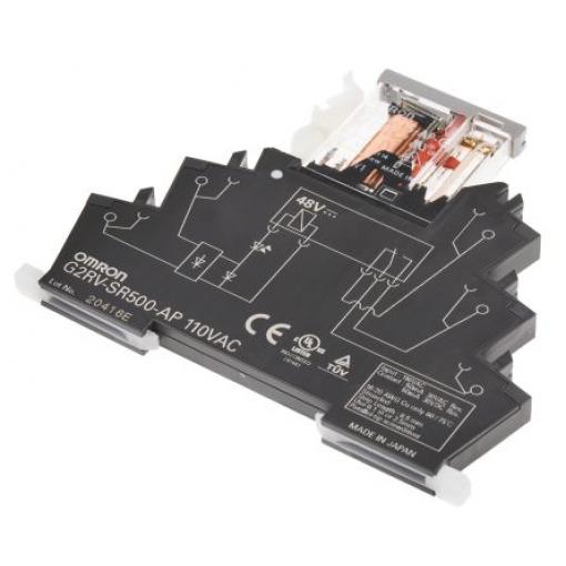 Relé rozhraní 110V ac SPDT Lišta DIN 50mA G2RV