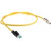 HARTING Cat6a Ethernetové kabely, Žlutá, Polyuretan, A: Rovný 2 m Vnější, B: Přímý Vnější, typ pláště: Stíněné