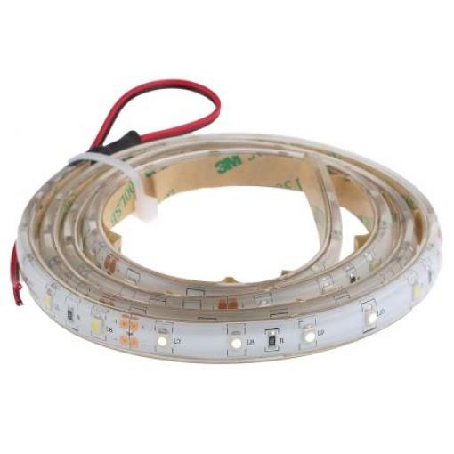 RS PRO Páska LED, řada: LS, počet diod LED/metr: 60, 7000k, Bílá, délka pásky: 1 m, 24 V, napájení na měřidlo: 4.8 W,