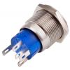 RS PRO Tlačítkový spínač IP67 SPDT Panel Blokování Osvětlené 19.2 mm 5 A, barva LED: Žlutá 12 V dc 250 V ac