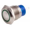 RS PRO Tlačítkový spínač IP67 SPDT Panel Okamžité Osvětlené 19.2 mm 5 A, barva LED: Zelená 12 V dc 250 V ac