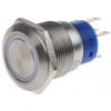 RS PRO Tlačítkový spínač IP67 SPDT Panel Okamžité Osvětlené 19.2 mm 5 A, barva LED: Bílá 12 V dc 24 V ac