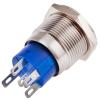 RS PRO Tlačítkový spínač IP67 SPDT Panel Okamžité Osvětlené 19.2 mm 5 A, barva LED: Červená 250 V ac