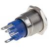 RS PRO Tlačítkový spínač, řada: MPB19-A0F11D-324-JQ IP67 SPDT Panel Blokování Osvětlené 19 mm 5 A, barva LED: Červená