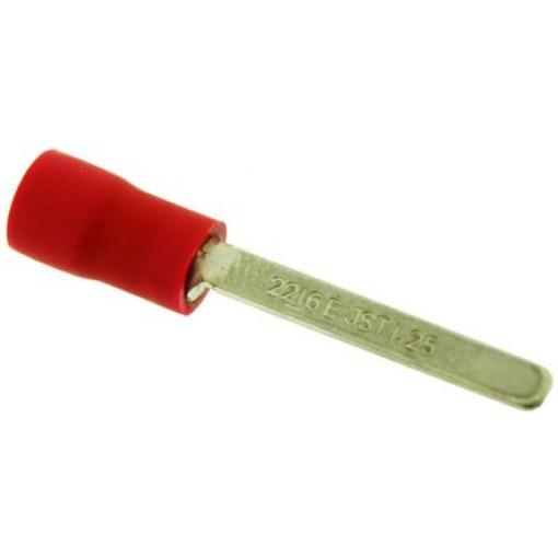 Krimpovací plochá svorka, Izolované délka čepele 18 mm, Červená, max. AWG: 16 AWG, min. AWG: 22 AWG, JST