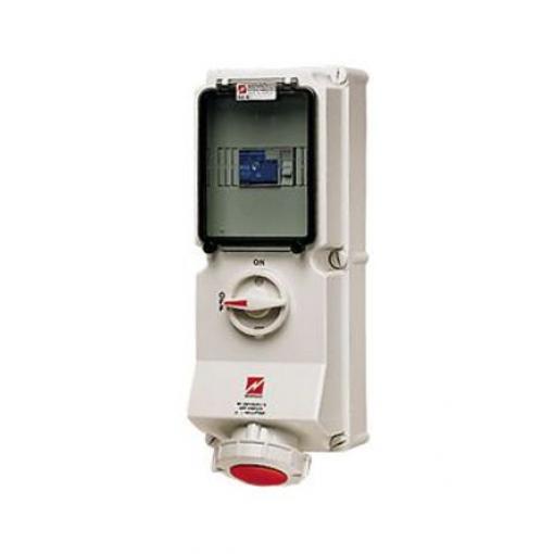 MENNEKES Zásuvka, IP67, Nástěnná barva Bílá, Červená, 16 A 4P, 40 V