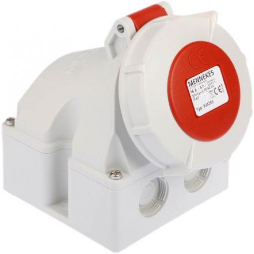 MENNEKES Průmyslový napájecí konektor, IP67, Nástěnná barva Červená, 16 A 5, 40 V