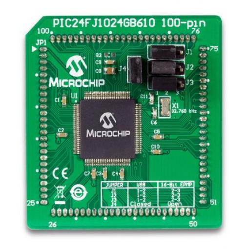 Microchip Zásuvný modul, PIC24F, PIC, MCU MA240023, Mikrokontrolér, PIC24FJ1024GB610 GP PIM, Modul