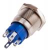 RS PRO Tlačítkový spínač IP67 SPDT Panel Okamžité Osvětlené 19.2 mm 5 A, barva LED: Červená 12 V dc 250 V ac