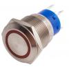 RS PRO Tlačítkový spínač IP67 SPDT Panel Okamžité Osvětlené 19.2 mm 5 A, barva LED: Červená 12 V dc 250 V ac