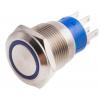 RS PRO Tlačítkový spínač IP67 DPDT Panel Okamžité Osvětlené 19.2 mm 5 A, barva LED: Modrá 12 V dc 250 V ac