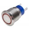 RS PRO Tlačítkový spínač IP67 SPDT Panel Blokování Osvětlené 19.2 mm 5 A, barva LED: Červená 12 V dc 250 V ac