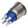 RS PRO Tlačítkový spínač IP67 DPDT Panel Blokování Osvětlené 19.2 mm 5 A, barva LED: Modrá 12 V dc 250 V ac