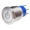 RS PRO Tlačítkový spínač IP67 DPDT Panel Blokování Osvětlené 19 mm 5 A, barva LED: Žlutá 12 V dc 250 V ac