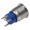 RS PRO Tlačítkový spínač IP67 SPDT Panel Blokování Osvětlené 19.2 mm 5 A, barva LED: Zelená 12 V dc 250 V ac
