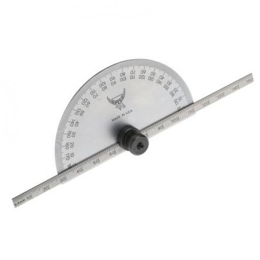 Úhloměr, délka lopatky: 150 mm, materiál čepele: Temperovaná ocel, Metrický