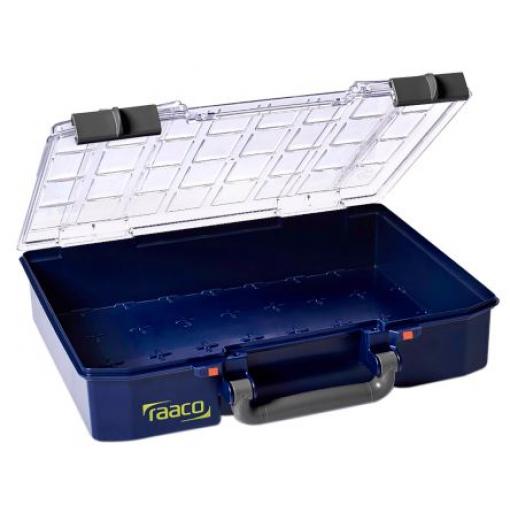 Přihrádková krabice 80 přihrádek Modrá, Polykarbonát, Polypropylen Nastavitelné přepážky 79 mm x 337mm x 278 mm Raaco