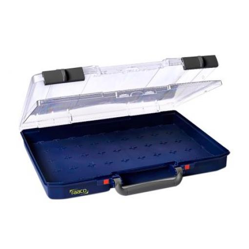 Přihrádková krabice 55 přihrádek Modrá, Polypropylen Nastavitelné přepážky 58 mm x 413mm x 330 mm Raaco