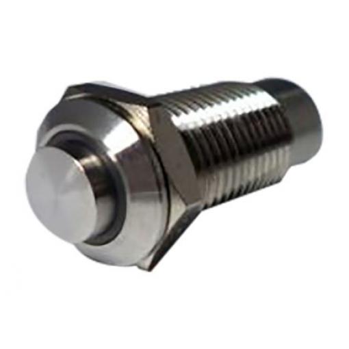 RS PRO Tlačítkový spínač IP40 SPST Panel Blokování Osvětlené 12 mm 1 A, barva LED: Zelená 36 V dc