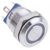 RS PRO Tlačítkový spínač, řada: AV01 IP65, IP67 SPST Panel Okamžité Osvětlené 12 mm 15 mA, barva LED: Zelená 36 V dc