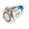 RS PRO Tlačítkový spínač, řada: AV IP65, IP67 SPST Panel Okamžité Osvětlené 12 mm 15 mA, barva LED: Bílá 36 V dc