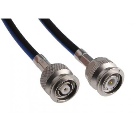 Koaxiální kabel, řada: Reverse TNC, Modrá, Černá Vnější Polytetrafluorethylén, Perfluoralkoxyalkan, A: RP-TNC Vnější, B:
