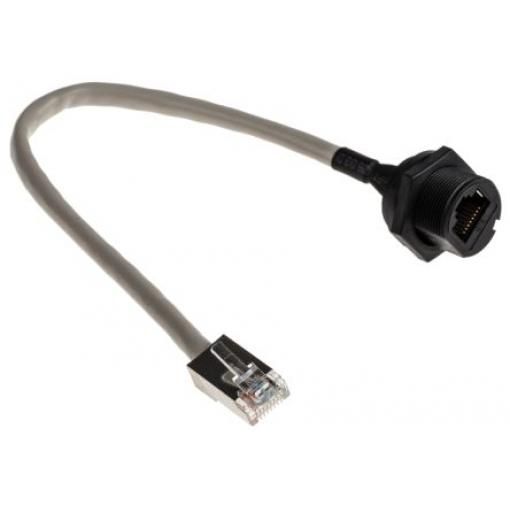 RS PRO Cat5e Ethernetové kabely, Šedá, Polyvinylchlorid, A: RJ45 200 mm Vnější, B: RJ45 Vnitřní, typ pláště: STP