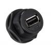 RS PRO Konektor USB, řada: GTC Sealed Vnitřní, počet portů: 1portový, orientace těla: Rovný USB typu A, Panel, IP67,
