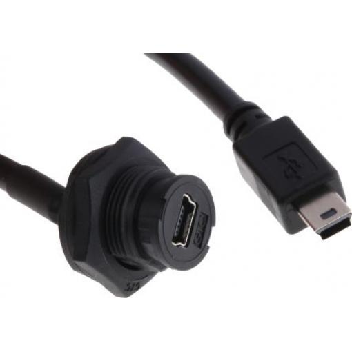 RS PRO Kabel USB Vnější, řada: GT114200, A: Micro USB typ B, 200 mm Vnitřní, Černá, B: Micro USB typ B