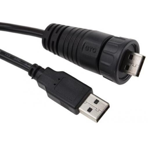 RS PRO Kabel USB Vnější, řada: GT116320, A: USB typu A, 2 m Vnější, Černá, B: USB typu A
