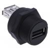 RS PRO Konektor USB, řada: GTC Sealed Vnitřní, počet portů: 1portový, orientace těla: Rovný Mini USB, Panel, IP67,