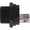 RS PRO Konektor USB, řada: GTC Sealed Vnitřní, počet portů: 1portový, orientace těla: Rovný Mini USB, Panel, IP67,