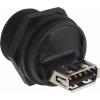 RS PRO Konektor USB, řada: GTC Sealed Vnitřní, počet portů: 1portový, orientace těla: Rovný Mini USB, Panel, IP67,