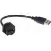 RS PRO Konektor USB, řada: GTC Sealed Vnitřní, počet portů: 1portový, orientace těla: Rovný Mini USB, Panel, IP67,