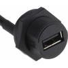 RS PRO Konektor USB, řada: GTC Sealed Vnitřní, počet portů: 1portový, orientace těla: Rovný Mini USB, Panel, IP67,