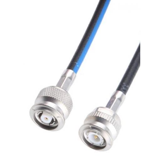 Koaxiální kabel, řada: Reverse TNC, Modrá, Černá Vnější RADOX, A: RP-TNC Vnější, B: TNC 5 m Huber+Suhner