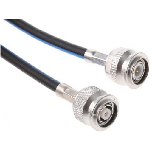 Koaxiální kabel, řada: Reverse SMA, Modrá, Černá Vnější Perfluoralkoxyalkan, Polytetrafluorethylén, A: RP-TNC Vnější, B:
