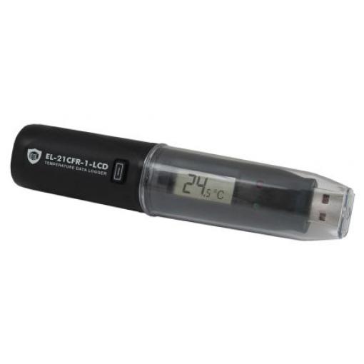 Datový záznamník Teplota, číslo modelu: EL-21CFR-1-LCD Teplota Lascar, typ rozhraní: USB 1