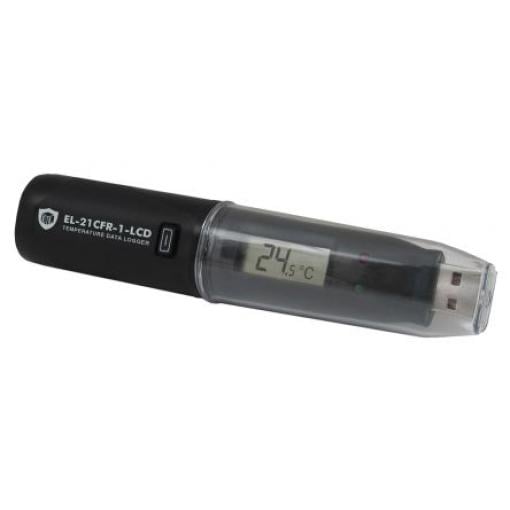 Datový záznamník Teplota, číslo modelu: EL-21CFR-1-LCD Teplota Lascar, typ rozhraní: USB 1, ISOCAL