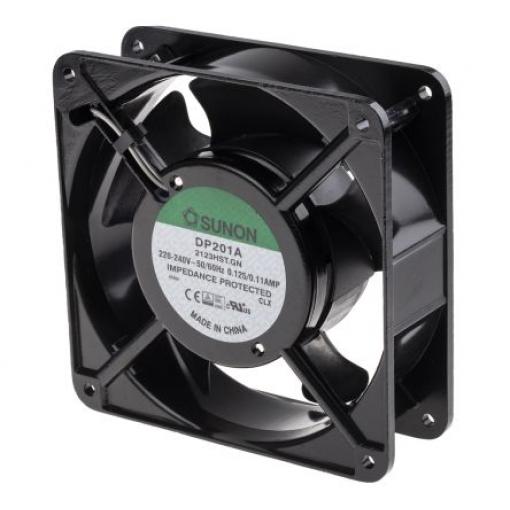 Sunon Axiální ventilátor, řada: DP201, průtok vzduchu: 144.4 m³/h 20 W 230V ac 125 mA 119 mm 119mm 38.5 mm