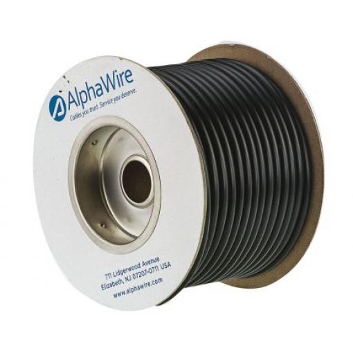 Kabelový návlek Polyvinylchlorid Černá Alpha Wire 5.69 mm 30m, řada: FIT Wire Management